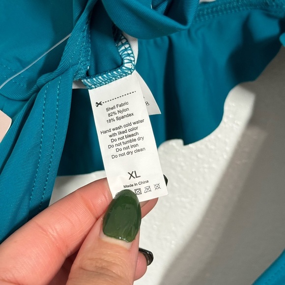 NEW Charmo womens one piece strappy ruffle swimsuit XL - Picture 6 of 7